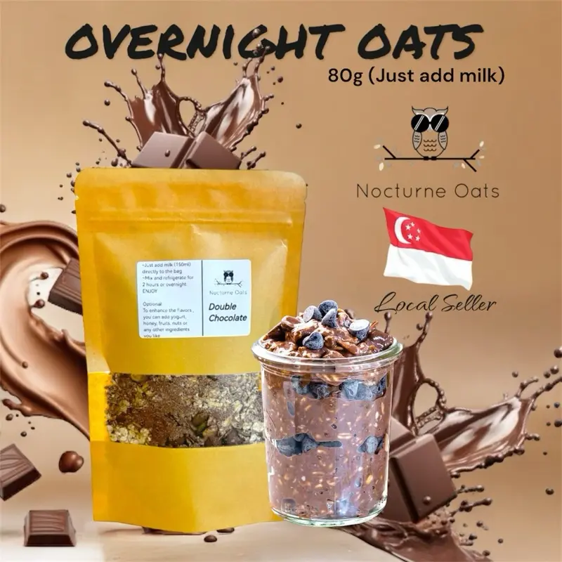 NOCTURNE OATS- overnight oats premix 80g (double chocolate)