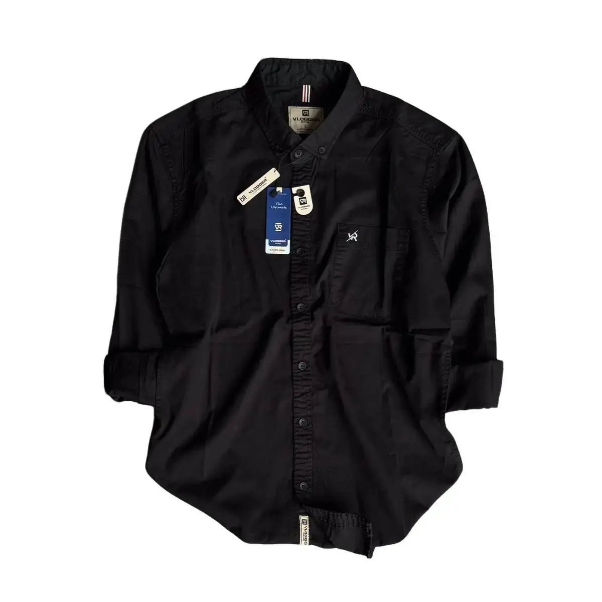 Kemeja Premium Pria Lengan Panjang Bahan Katun Twill Pola Slim Fit Hitam Distro Casual Baju Cowok Nyaman Formal Variasi Flanel Putih Lembut Kain