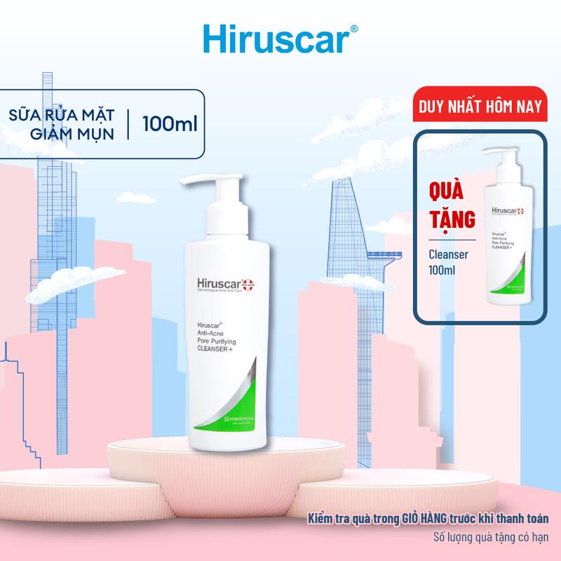 Sữa rửa mặt ngừa mụn Hiruscar Anti-Acne Cleanser+ 100ml