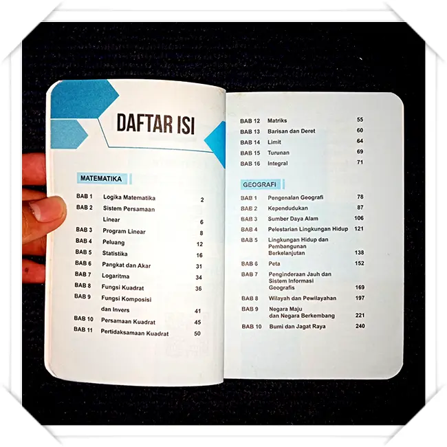Buku Saku Tetratologi SOSHUM SMA: Geografi & Matematika + Bonus Simulasi SBMPTN | Ringkasan materi praktis untuk memahami konsep Geografi dan Matematika SMA serta persiapan menghadapi ujian masuk perguruan tinggi.