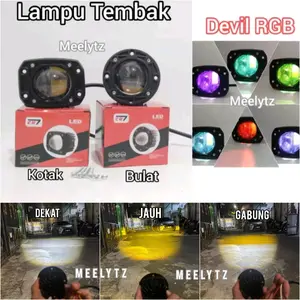 Lampu Foglamp Laser Gun LED Bumper Bemper  Mobil 3inc  Putih Kuning Cut Off 30watt Full Alumunium 1065 1065
