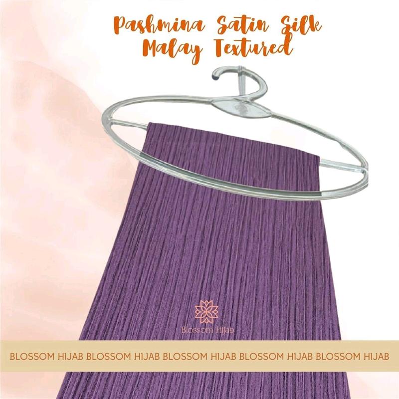 BLOSSOM HIJAB PASHMINA SATIN SILK MALAY TEXTURED 8