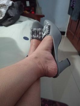 Product Review of HMF Yuiko High Heels Mules Wanita 7 cm AR08 from K**U M**S 1