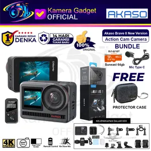 Akaso Brave 8 New Version 4K 60FPS 48MP WiFi Action Cam Camera Original Resmi