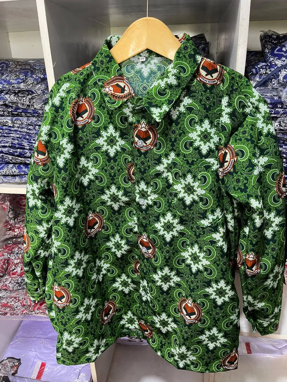 Seragam Sekolah Batik Anak Sekolah MI Tangan Panjang Unisex Mulai dari Kelas 1 sampai kelas 6 Bahan Adem dan Nyaman