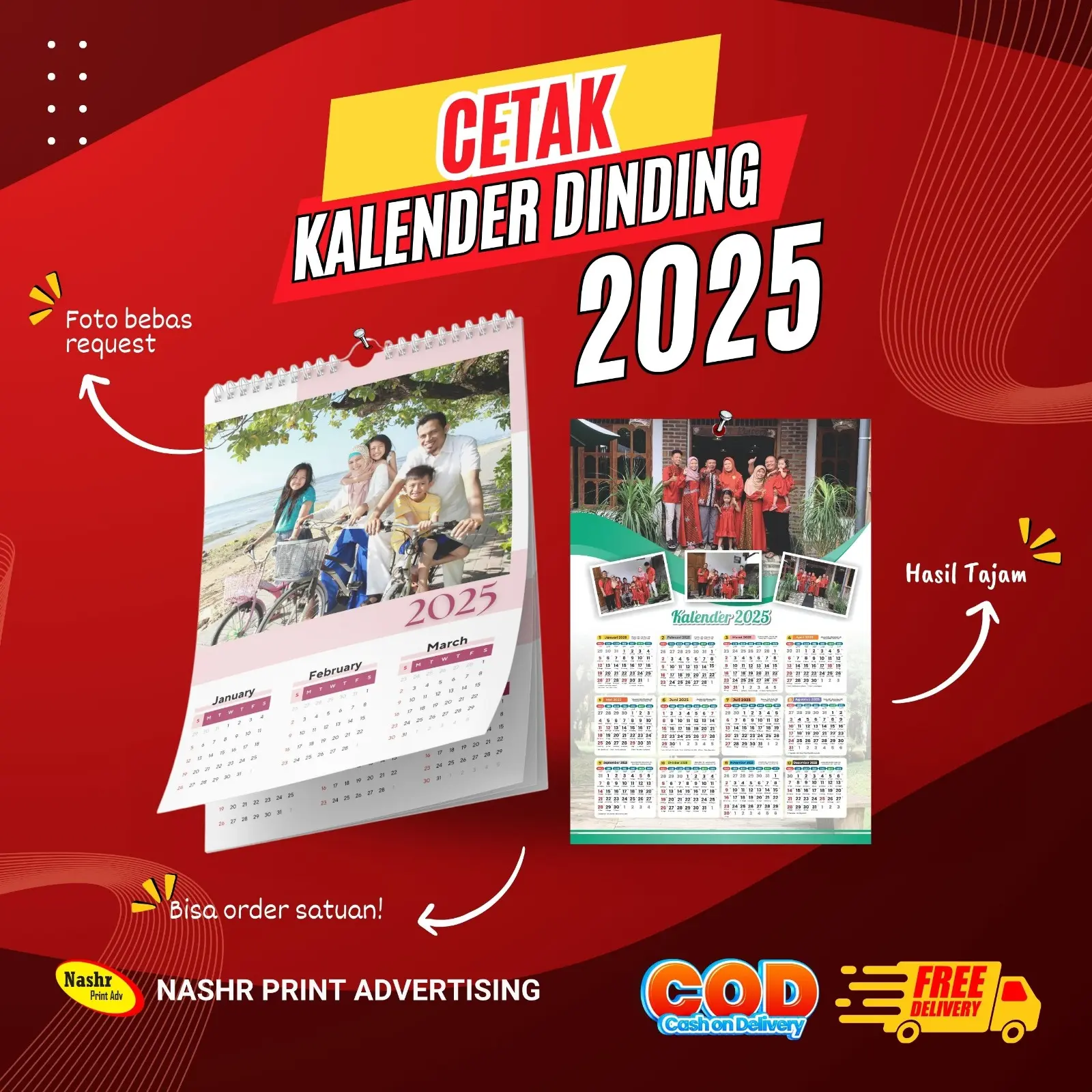 KALENDER DINDING 2025 CUSTOM I CUSTOM UNTUK INSTANSI I CUSTOM UNTUK KOMUNITAS I CUSTOM UNTUK SEKOLAH