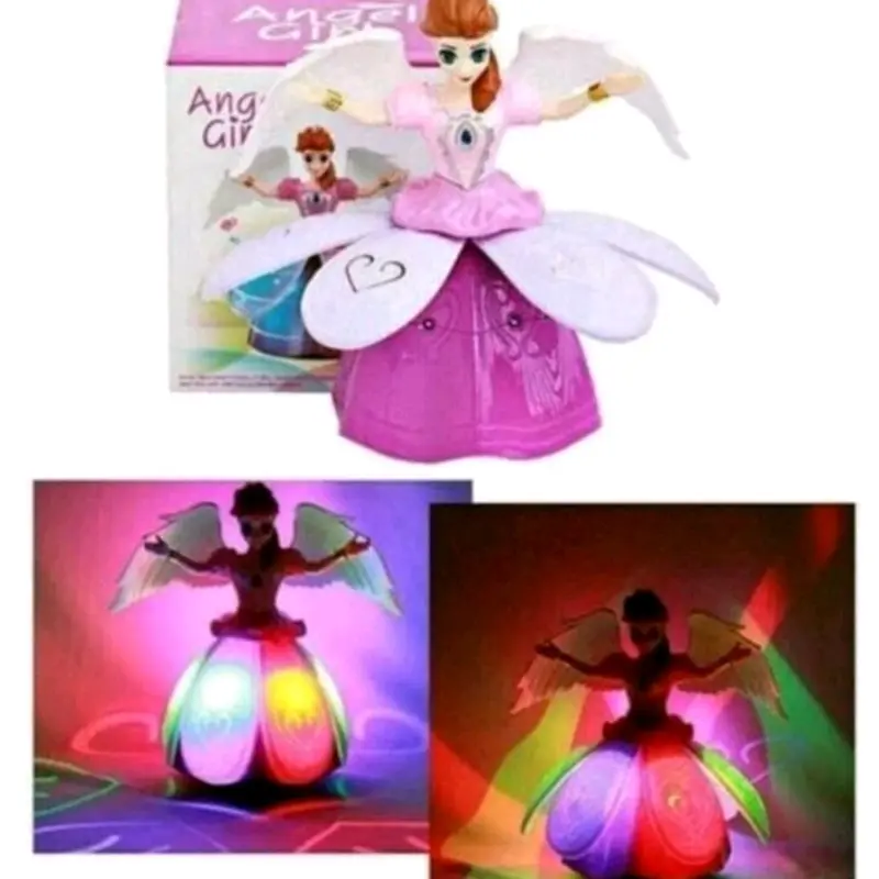 Mainan dancing angel frozen/boneka menari princess lampu toys 2
