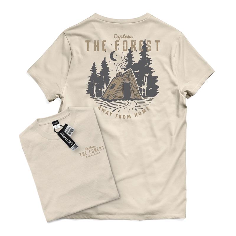 Product Introduction of Ashall.sky Kaos Premium Pria Tshirt Distro Motif CREAM FOREST Pakaian Pria / Koas Distro Premium 15