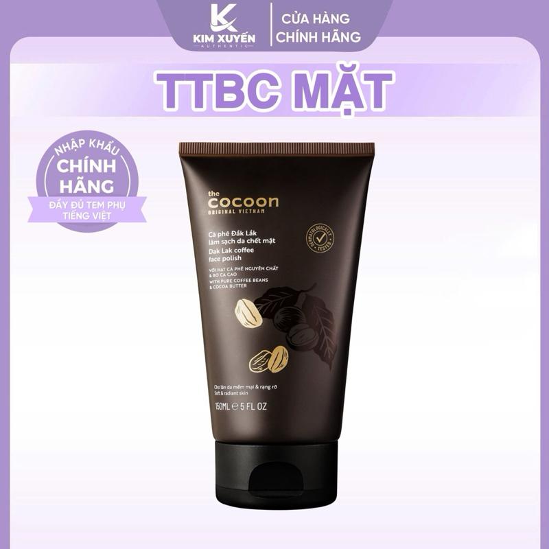 Tẩy tế bào chết mặt Cà phê Đắk Lắk Cocoon - Tuýp 150ml Skincare Women Peel Da