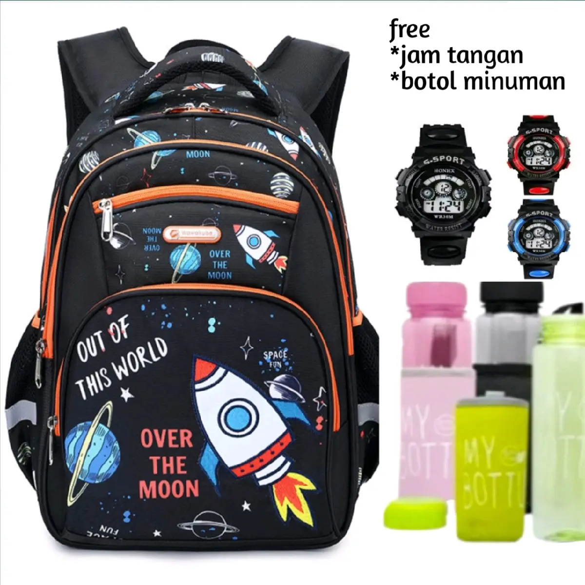 Tas Ransel Anak Laki-laki Tas Ransel Anak Sekolah Tas Backpack Anak Motif Astronot