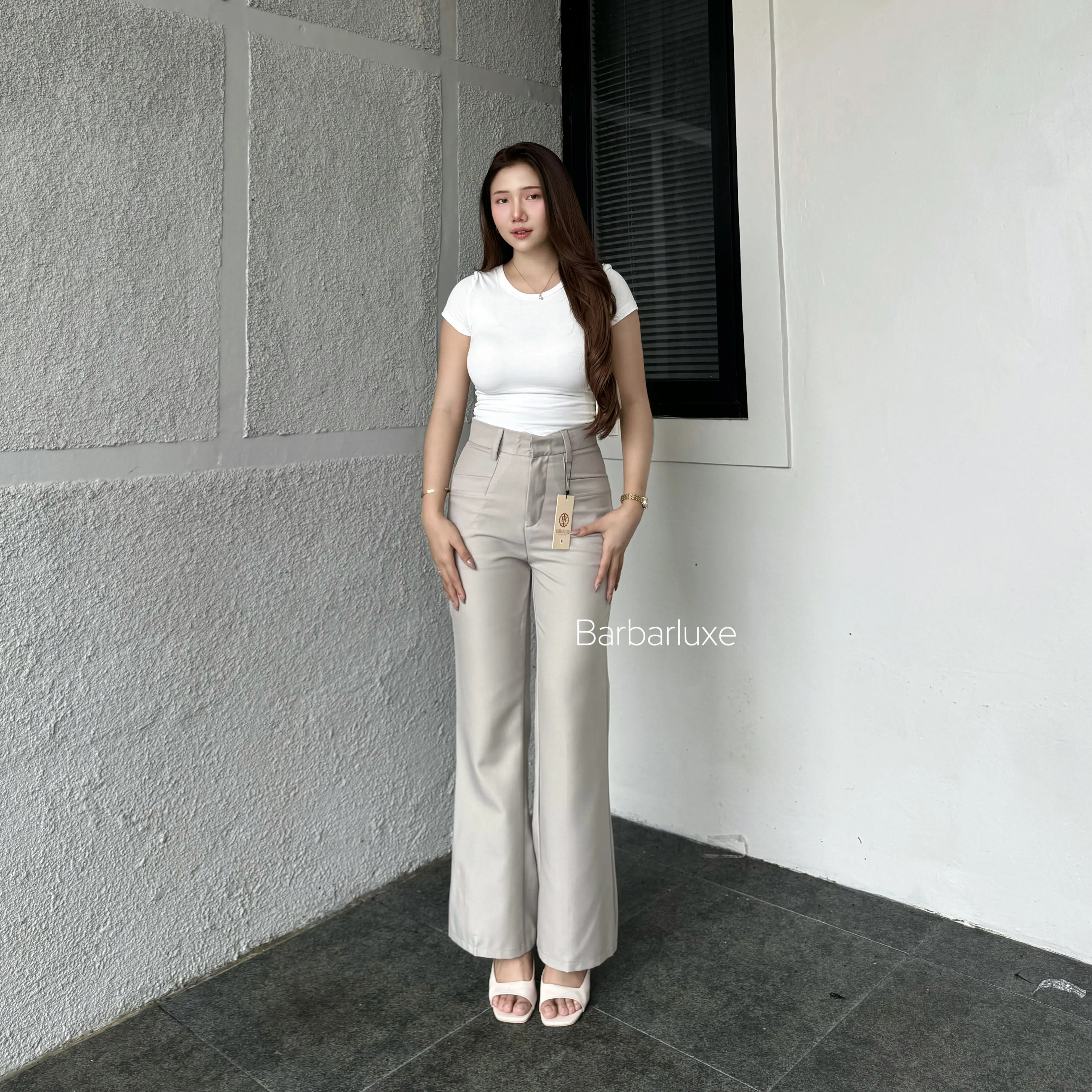 Kylie Cutbray Pants Highwest Celana Flare Pants Wanita Semi Woll Premium