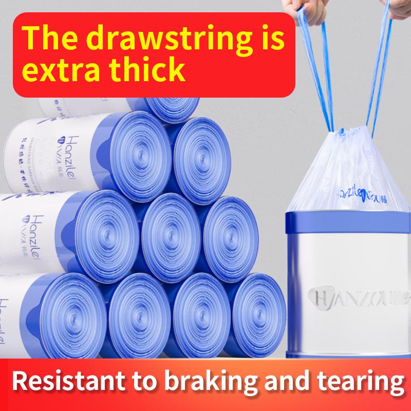 Túi đựng rác loại cuộn bền chịu lực dây rút mật độ cao cực lớn siêu dày không nhuộm bẩn Cầm Tay Thích hợp cho ký túc xá và gia đình dùng một lần