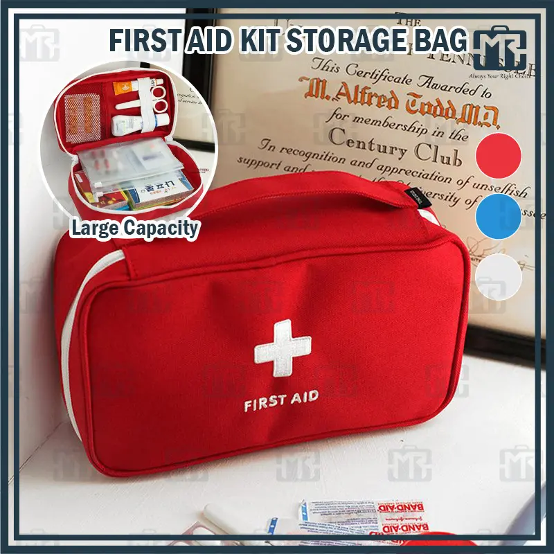 Travel First Aid Kit Storage Bag Portable Emergency Medicine Organizer Bag Medical Beg Outdoor Rescue Kit Box