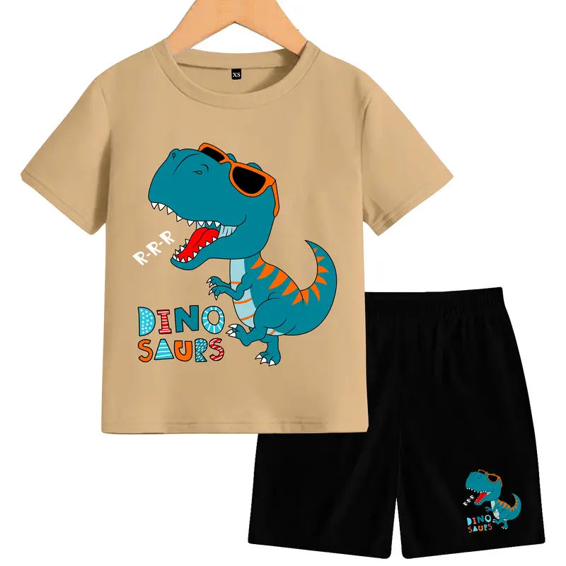 Setelan dino Anak-Anak Lengan Pendek Terbaru Fashion 6