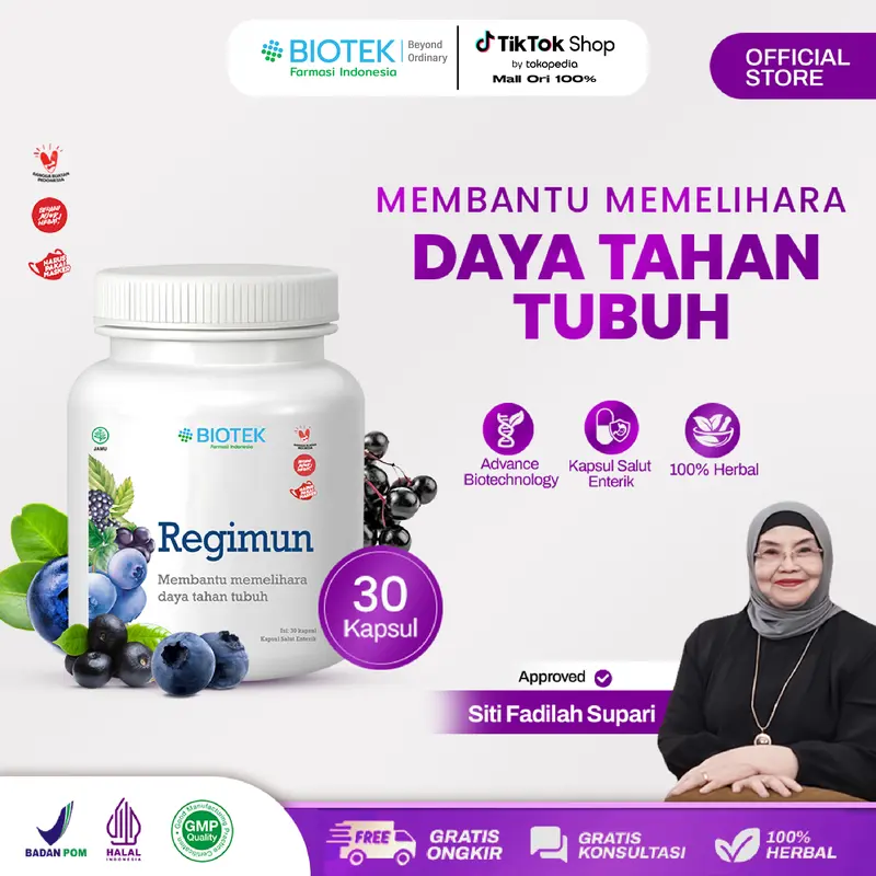 Biotek Farmasi - Regimun suplemen daya tahan tubuh - autoimun - antioksidan - membantu peradangan