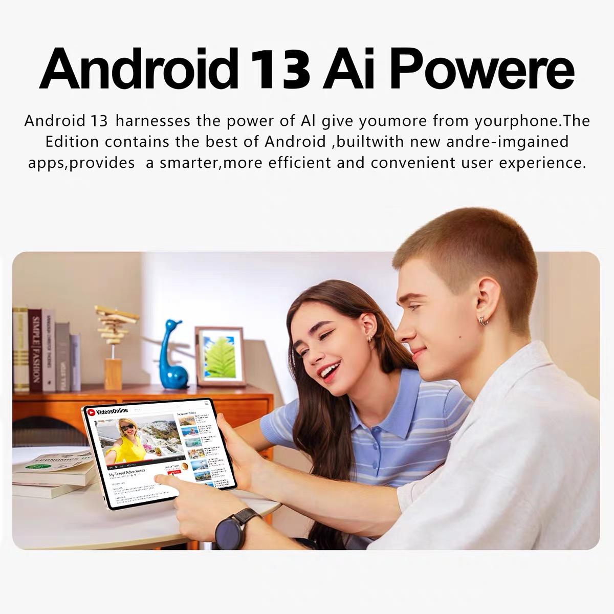 New tablet for 2026. This multi-functional tablet is perfect for entertainment, watching TV, playing games, and working, and supports dual SIM card slots, allowing simultaneous support for 5G and 4G networks.