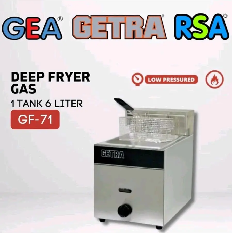 Getra Gas Deep Fryer Penggorengan Gas GF-71 Penggorengan Gas Stainless