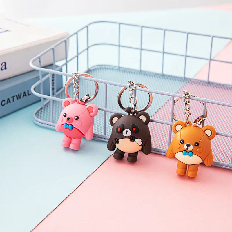 Soft And Durable Egg Party 3d Bear Keychain For Any Occasion