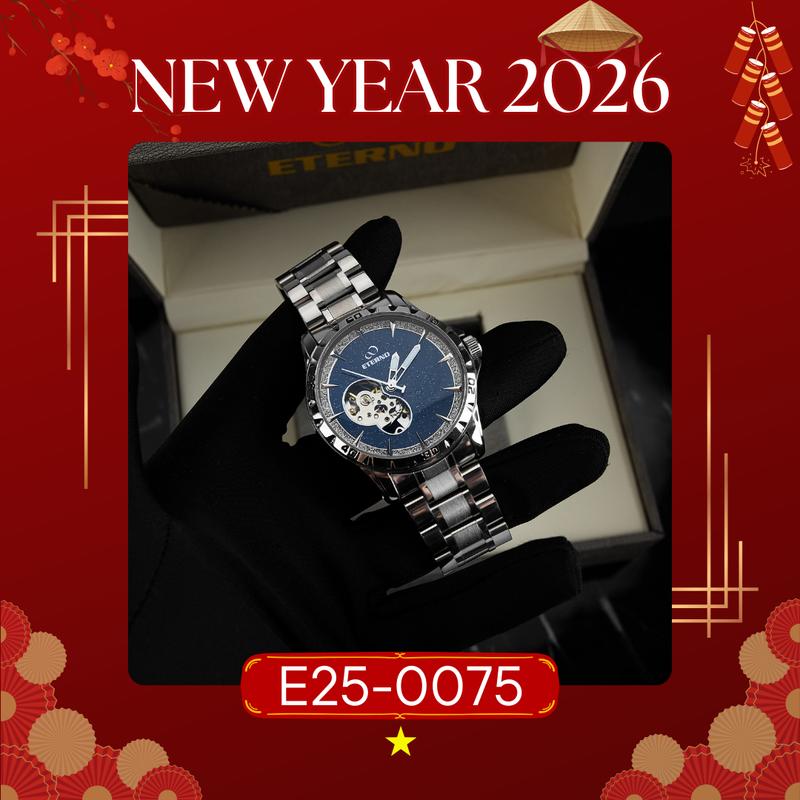  Đồng hồ Cơ Nam ETERNO E25-0075 AUTOMATIC Chất liệu Thép Không Gỉ - Sang Trọng N 