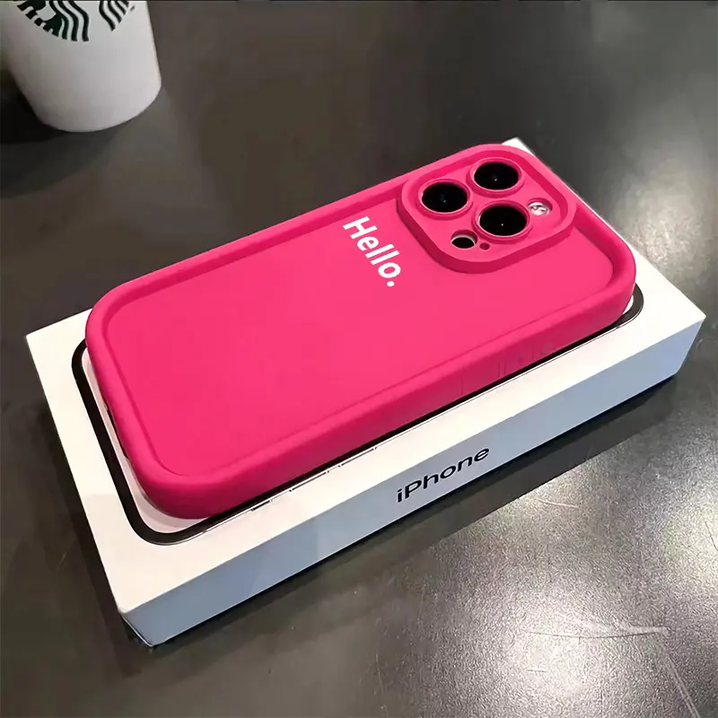 Ốp Điện Thoại Tpu Mềm, Thiết Kế Hello Cá Tính, Tương Thích Với iPhone 15, 14, 11, 13, 12, Pro Max, XR, X, XS Max, 7, 8 Plus, SE 2020, Thời Trang Ins, Ốp Lưng Chống Sốc, Ốp Mềm Silicon Case 1