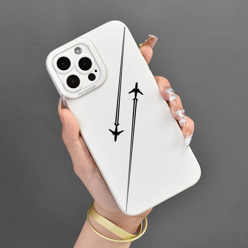Product Introduction of Ốp Điện Thoại, Họa Tiết Máy Bay, Tương Thích Với iPhone 15 Pro / 14 / 13 / 12 / 11 Pro Max / Xs Max, Chống Sốc, 6 / 7 / 8Plus, Đơn Giản, Xr / X / Xs, Ốp Bảo Vệ, 12 / 13Mini 3
