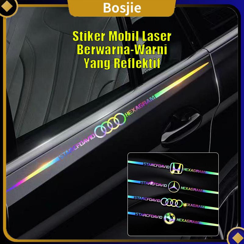 Product Introduction of 【Bosjie】Stiker Laser Mobil Stiker Reflektif Mobil Stiker Logo Mobil Stiker Variasi Mobil Stiker Laser Kaca Mobil Stiker Keren Untuk Mobil Stiker Mobil 3D Hologram 65cm Sticker Laser Stiker Mobil Motor Styling Rainbow Laser Car Sticker Reflektor 47