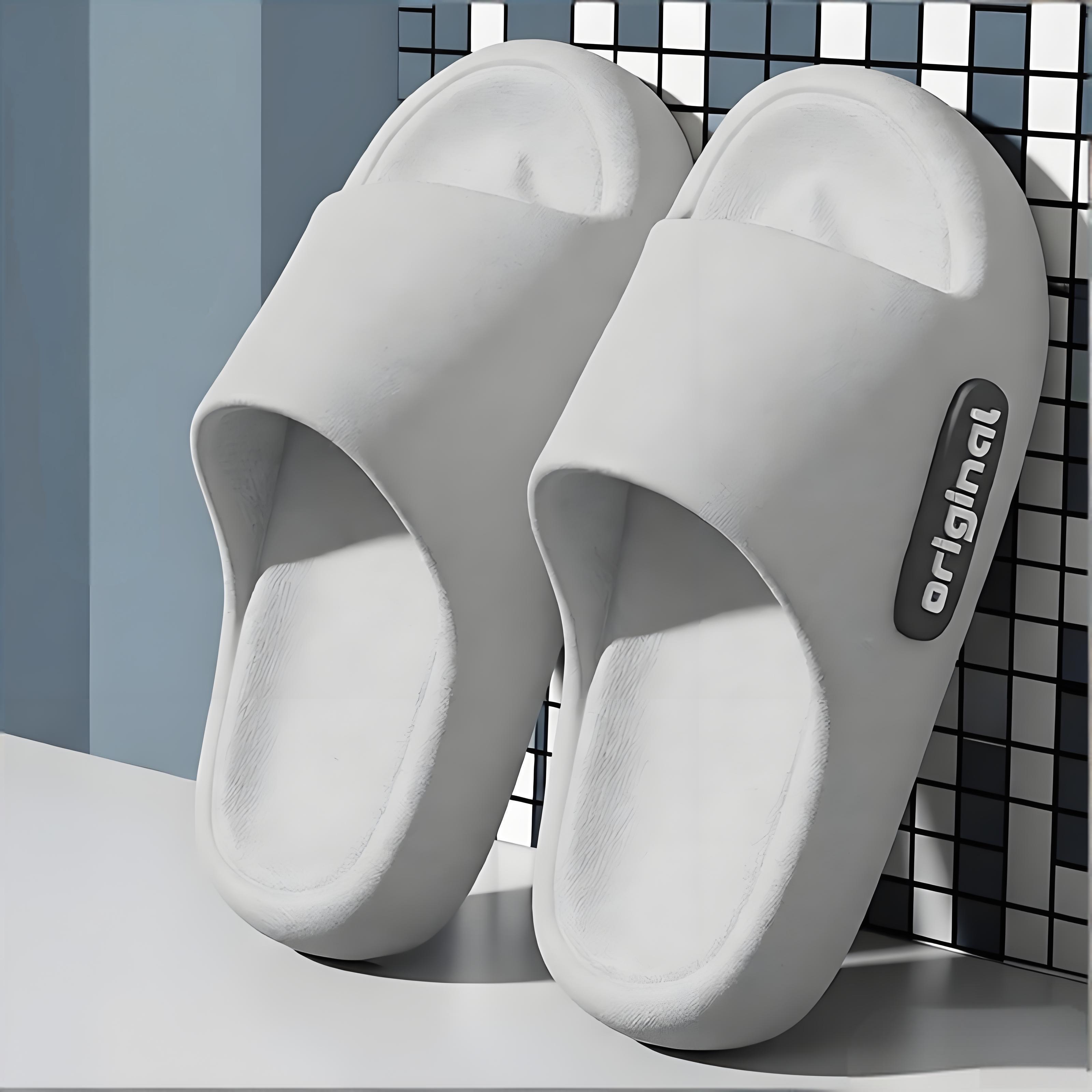 Sandal Trandy Karet Dalam Ruangan untuk Pasangan - Sandal Rumah & Luar Ruangan Pria Anti Slip Bahan Karet Tebal Berkualitas Tinggi