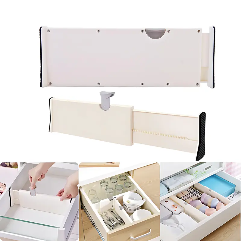 Bộ Chia Ngăn Kéo, Chân Đế Miễn Phí, Bộ Sắp Xếp Ngăn Kéo, Bộ Chia Tất Tủ Quần Áo, Bộ Chia Ngăn Kéo Có Thể Mở Rộng, Bộ Chia Tủ Chống Bụi 4
