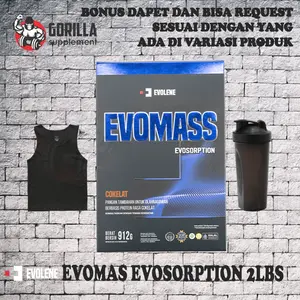 Evolene Evomass  EVOSORPTION 2lbs 2lb 900 Gram Susu Suplemen Fitness