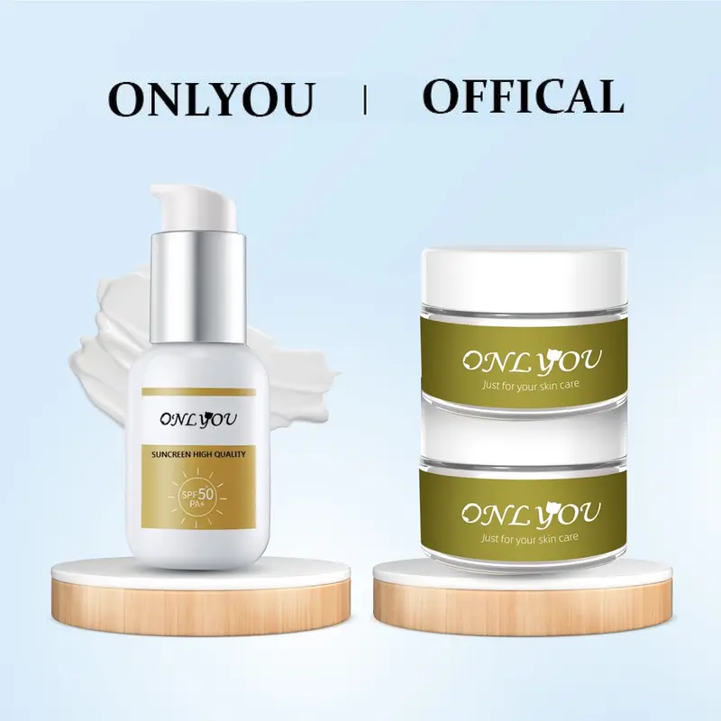 ONLYOU Sunscreen & Whitening Bundle - SPF50, Moisturizing, Anti-UV, BPOM Certified (Beli 1 Gratis 1, COD) 0