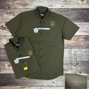 Kemeja Pria Lengan Pendek Bahan Katun Import Baby Canvas Premium Kemeja Cowok Distro Stylish Baju Panjang Keren