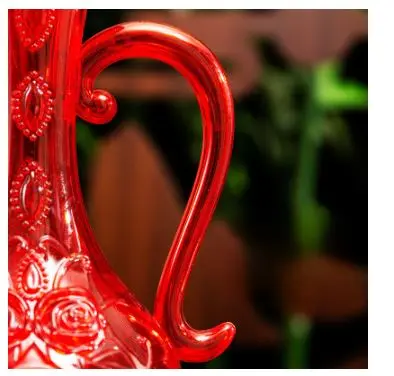 Teco Teko Seduh Teh Sembahyang Cao Cai Jin Bao Teko Puja Merah Kristal Acrylic Ukuran Besar Tea 2