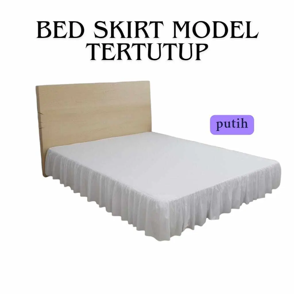 BIG SALE Bed skirt murah model tertutup penutup kolong kasur polos tinggi 20cm