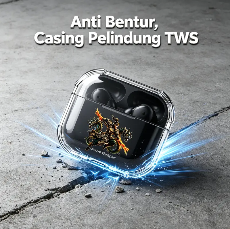 2026 TWS Thinkplus Pro LP33 Earbud Nirkabel, casing pelindung gratis ...