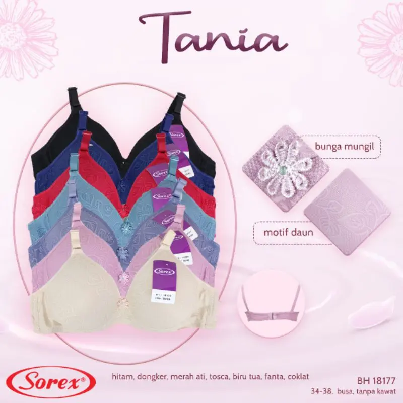 grosir bra sorex new edition 33493 busa tipis tanpa kawat 2