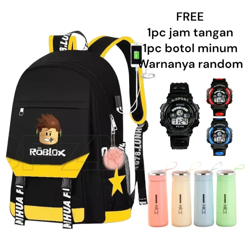 Roblox Tas Ransel Anak Sekolah Gaming Pria Wanita Tk Sd Bisa Bayar Ditempat ( COD ) Kualitas Tinggi Kualitas Tinggi 0