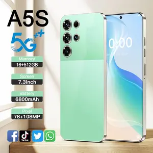 Smartphone A5S 7.3 inch 16+512GB 5G Android support dual card Bluetooth mobile phone 1 year warranty