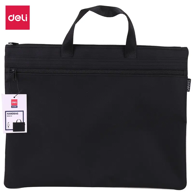 Deli Office Tas Dokumen Tas Laptop / Office Briefcase A4 2 Pocket EB55022 3