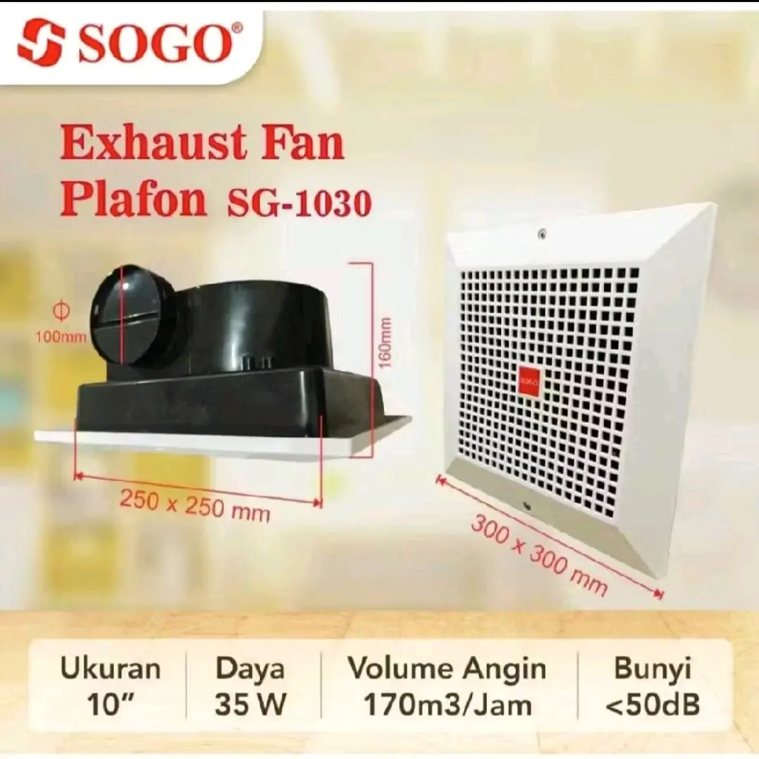 Exhaust fan plafon SG-1030 dari Sogo 10 inch