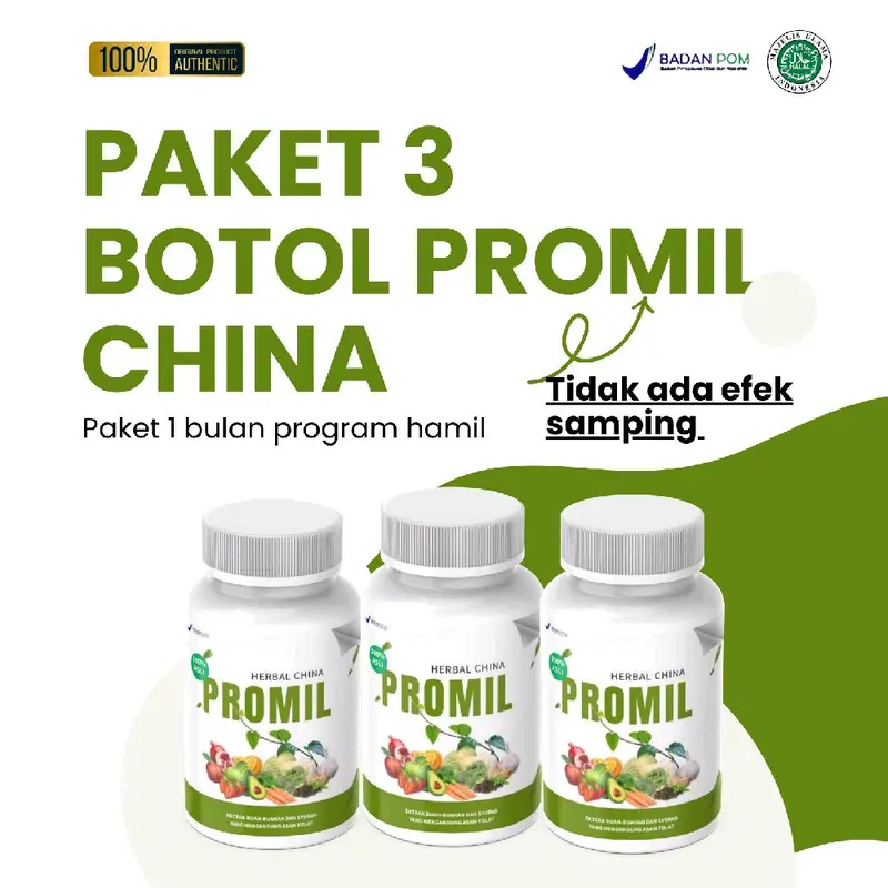 PROMIL HERBAL CHINA, Penyubur Kandungan Paket 3 botol 0