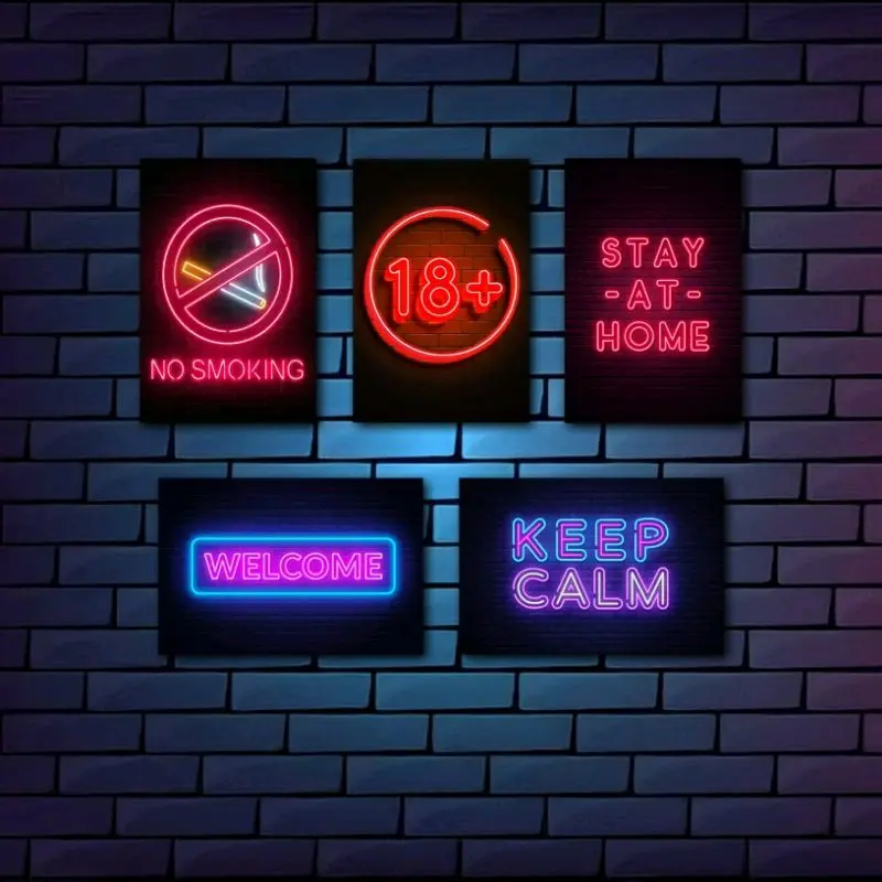 poster & produk cetak hiasan dinding neon kamar aesthetic dekorasi dinding Kamar Tidur Selebritas laminasi glossy ruang kerja Poster Kertas mendunia modern Kayu home decor accessories poster neon estetik foto balkon rumah seni moder nama mdf 6mm