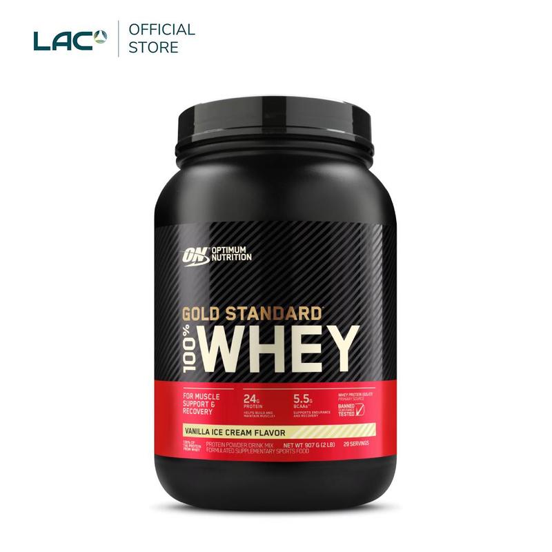 [Exp Jun 2026] Optimum Nutrition Gold Standard Whey Vanilla Ice Cream 2lb (907g) 06100530 Protein