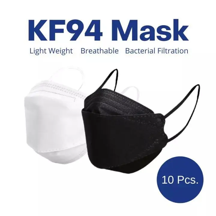 KF94 50PCS 4 PLY Earloop Disposable Face Mask 3D Protection Face Mask Breathable 4Ply Protection 95% Filter Effect Healthcare Protective
