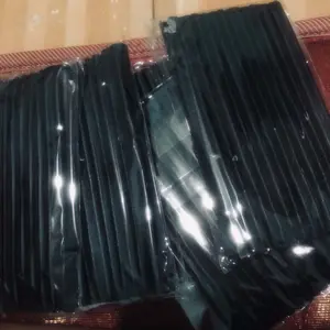 RIPSY Black Leather Biker Patch Tambalan celana jeans