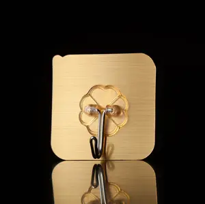 Gantungan Rona Emas Satin, Daya Tahan 3KG – Solusi Hemat Ruang dengan Daya Rekat Ekstra Kuat untuk Penataan Rumah