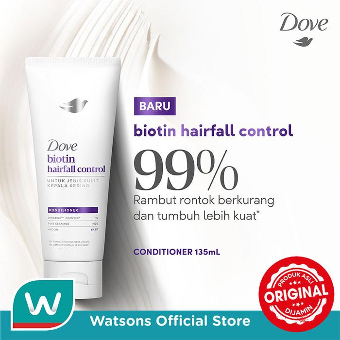 Gambar Dove Conditioner Biotin Hairfall Control 135ml dari Watsons Indonesia Official Store Kab. Tangerang Tokopedia