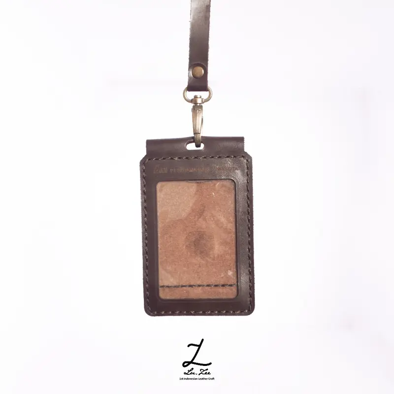 Luzee Lanyard | Lanyard Kulit Asli Custom | Idcard Kulit | Lanyard Magnet 0