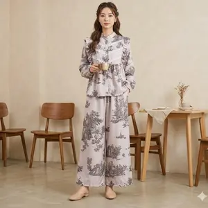 SnBM - ONE SET WANITA DEVORA KATUN MOTIF - SETELAN WANITA