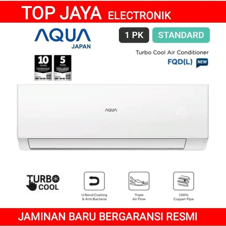 AC AQUA 1PK TURBO COOL /AQUA AC 1PK TURBO COOL BARU DAN BERGARANSI RESMI