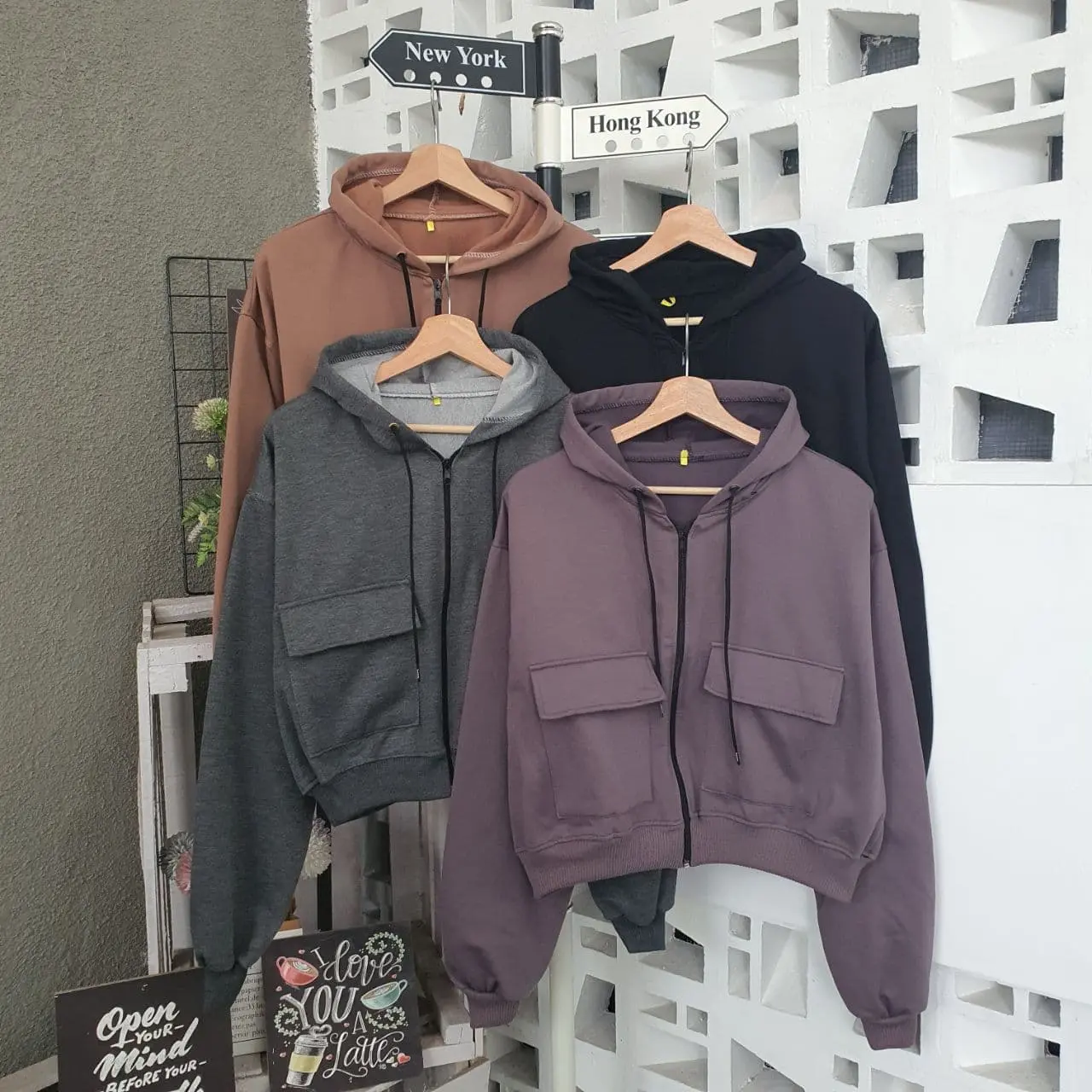 (COD) (SYUA PROJECT) JAKET ZIPPER CROOPE CEWEK LUCU